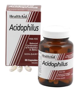 HEALTH AID ACIDOPHOLUS 100million 60vegcaps