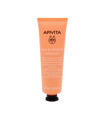 APIVITA Face Scrub Apricot Gel Exfolianting 50ml, Απολέπιση προσώπου